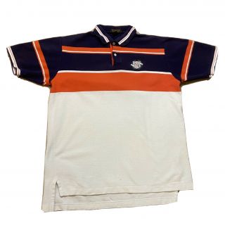 Vintage Auburn Tigers Stripes Golf Polo Shirt Men 