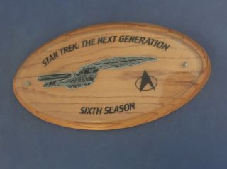 Star Trek The Next Generation Season Six Plaque Cast And Crew Only