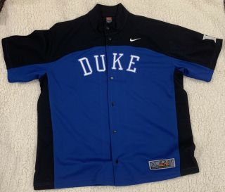 Vintage Nike Elite Duke Blue Devils Warmup Jacket Shooting Shirt Sz X/large