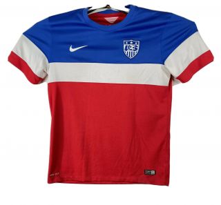 Usa Nike Dri - Fit 2014 Fifa World Cup Away Bomb Pop Soccer Jersey Sz Medium
