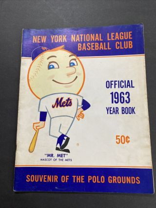 1963 Baseball York Mets National League Official 2nd Year Book