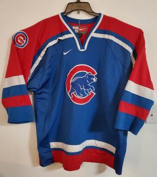 Chicago Cubs Vintage Nike Hockey Style Jersey Large