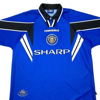 Vintage Umbro Manchester United Men’s 1996/1997 Jersey 3rd Blue Size Xl.  C9
