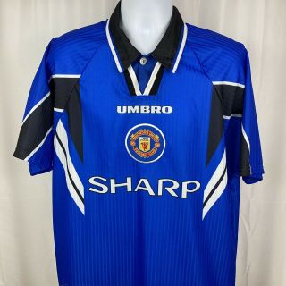 Vintage Umbro Manchester United Men’s 1996/1997 Jersey 3rd Blue Size XL.  C9 2