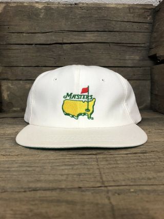 Rare Vintage Masters Golf Hat Cap Augusta National Gc Derby Cap Louisville White