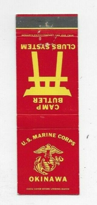 Matchbook Cover Marine Corps Base Camp Butler Okinawa Japan 343
