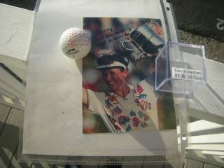 1993 Us Open Winner: Lauri Merten Signature Autographed Golf Ball,  Trophy Photo