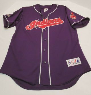 Cleveland Indians Majestic Jersey Stitched Chief Wahoo Patch Authentic - Size L