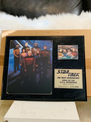 Star Trek Next Generation Crew Of The U.  S.  S.  Enterprise Limited Edition Plaque