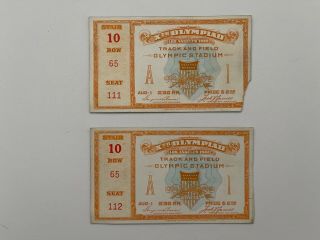 1932 Los Angeles Olympic Track And Field Tickets