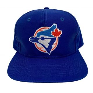 Vintage Toronto Blue Jays Plain Logo Snapback Hat By Logo 7 Rare 90s Mlb