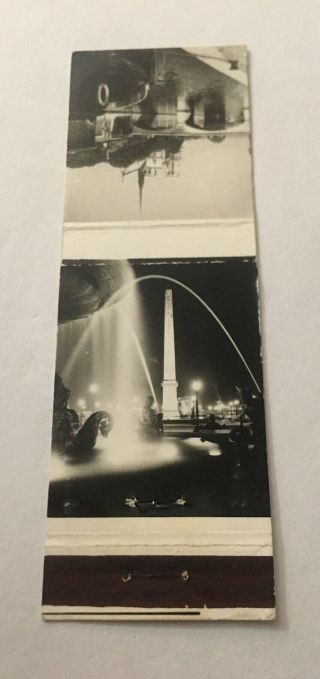 Vintage Matchbook Cover Matchcover Les Quais Notre Dame & L’obelisque France