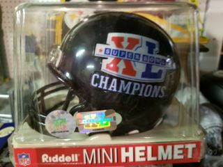 Bowl 40 Xl Black Mini Helmet Steelers Vs Seahawks Nib