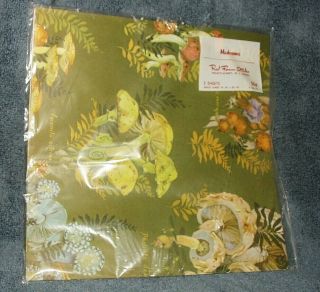 Vintage 1970s Mushrooms Red Farm Studio All Occasion Gift Wrap Wrapping Paper