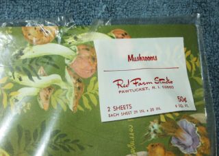 Vintage 1970s Mushrooms Red Farm Studio All Occasion Gift Wrap Wrapping Paper 2