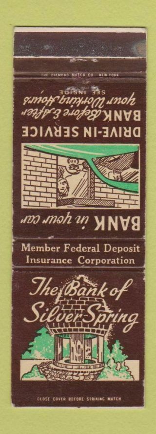 Matchbook Cover - Bank Of Silver Spring Md Wear