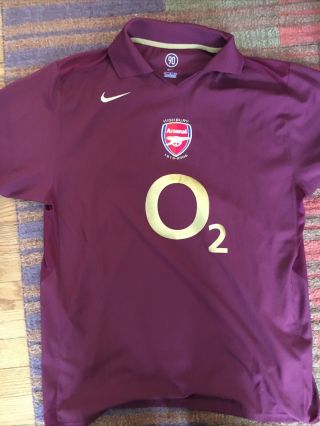 Gunners Shirt Highbury Arsenal 1913 - 2006 Nike Fc Home Jersey Size L 2005 - 2006