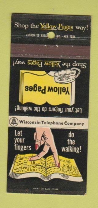 Matchbook Cover - Yellow Pages Phone Book Wisconsin Wi 30 Strike