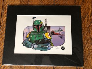 Boba Fett Star Wars Master Replicas Acme Archives Limited Edition Print With Mat