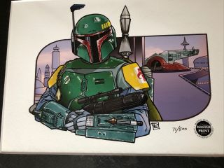 Boba Fett Star Wars Master Replicas Acme Archives Limited Edition Print With Mat 2