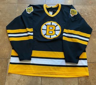 Vintage Boston Bruins Nhl Ccm Black Hockey Jersey Men/adult 2xl