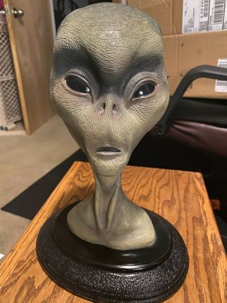 The Grey Alien Head Real Alien Bust - Area 51 Roswell Ufo Believer - Polyresin