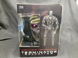 Terminator Salvation T - 600 Full Sized Real Head Figure Blu - Ray Box Limited Set
