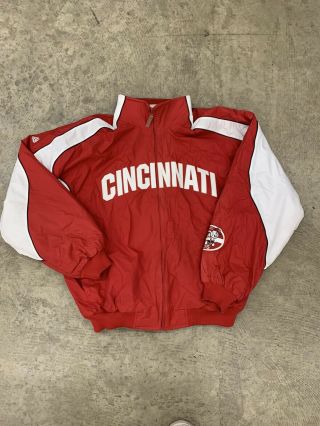 Vintage Cincinnati Reds Majestic Puffer Starter Style Jacket Red Mlb 90s Retro