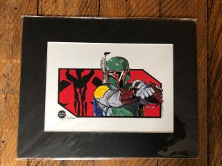 Boba Fett Star Wars Master Replicas Acme Archives Limited Edition Print W/ Mat