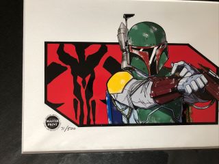 Boba Fett Star Wars Master Replicas Acme Archives Limited Edition Print W/ Mat 2