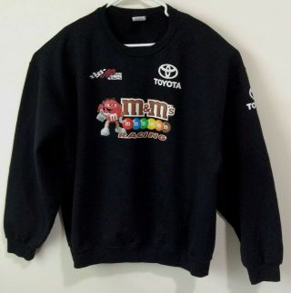 Kyle Busch M&ms Racing Team Issued Sweatshirt Size Xxl Nascar Joe Gibbs Racing