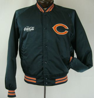 Chicago Bears Coca Cola By Chalk Line Satin Nfl Jacket Size Large W/ Full Lining