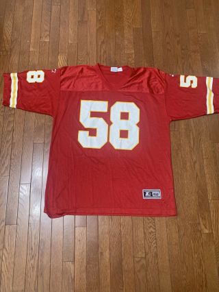 Vintage Kansas City Chiefs Authentic Starter Jersey Size 52 D.  Thomas 58 As - Is