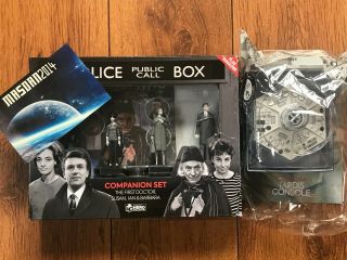 Doctor Who 1st Doctor,  Susan,  Black & White Tardis Console Companion Set