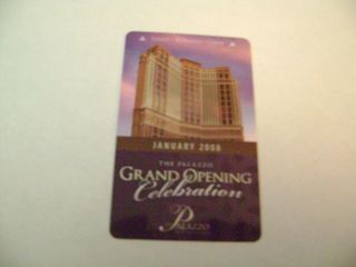 1 - Casino Hotel Room Key,  " The Palazzo Grand Opening Jan.  2008 ",  Las Vegas.