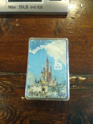 Vintage Walt Disney World Playing Cards Souvenir Deck And Case - 1970s Whitman