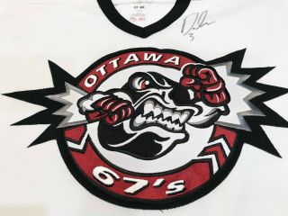 Nike Ottawa 67 ' s CHL OHL Hockey Jersey Man L White Canada Sewn Blank 2