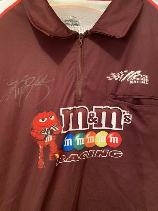 Kyle Busch 18 Joe Gibbs Racing Autographed M & M’s Pit Crew Shirt 2