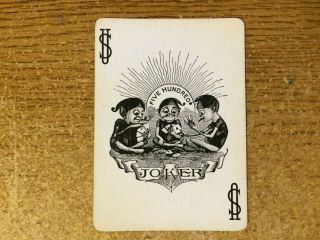 Vintage Palmer Cox Brownies Joker Playing Card (red Back) - Single Swap Card