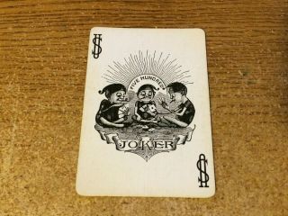 Vintage Palmer Cox Brownies Joker Playing Card (Red Back) - Single Swap Card 3