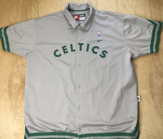 Vintage Boston Celtics Nike Jersey Shirt Warm Up Nba Basketball Size Xxl