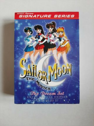 Sailor Moon The Movies Dream Set Uncut Special Edition Trilogy Dvd Box Set