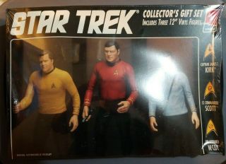 Star Trek 12 " Vinyl Figure Model Kit 3 Pack Kirk,  Mccoy,  Scott Amt Ertl 8771