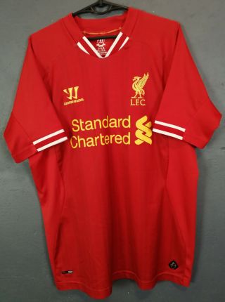 Mens Warrior Fc Liverpool 2013/2014 Home Football Soccer Shirt Jersey Red Size M