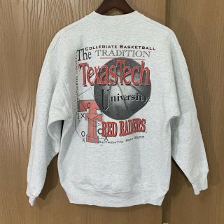 Texas Tech University Red Raiders Vintage Sweatshirt Sweater Gray Size Large