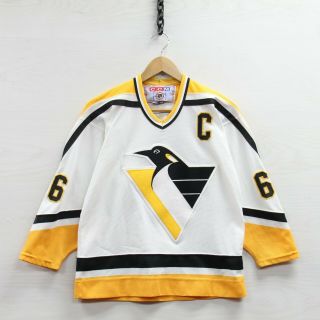 Vintage Mario Lemieux 66 Pittsburgh Penguins Ccm Jersey Youth Size L/xl 90s Nhl