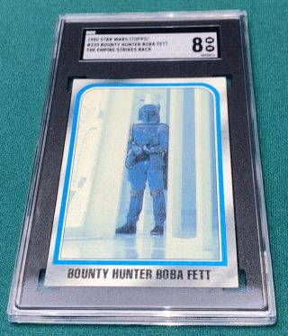1980 Bounty Hunter Boba Fett Card Sgc 8