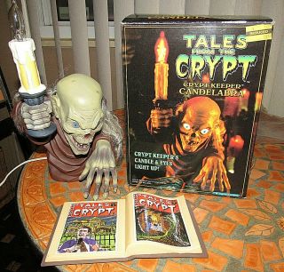 Vintage Tales From The Crypt Keeper Candelabra Halloween Decoration - Cool