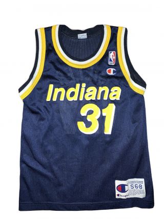 Vintage Champion Reggie Miller Jersey,  Indiana Pacers 31,  Size S 6 - 8 Youth