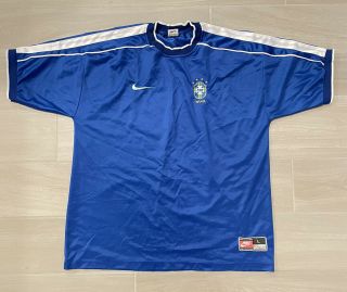 Brazil 1997 1998 World Cup Away Football Soccer Shirt Jersey Nike Vintage Maglia